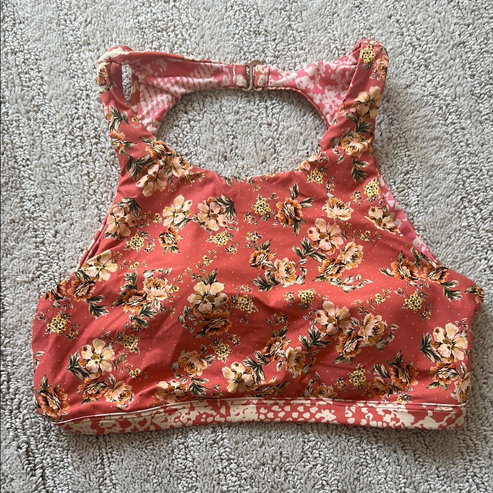 Maaji - Floral/snake reversible bikini top